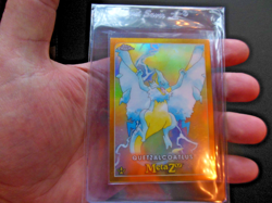 50/50 MetaZoo Topps Chrome Quetzalcoatlus Gold Refractor Card Bookend - Image 1