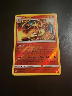 Pokemon TCG Charizard Trading Card Sun & Moon Team Up 14/181 Reverse Halo - Image 1