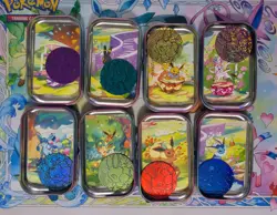 Pokemon Prismatic Evolutions Tins *EMPTY* (Includes Coin & Card Art) - Image 2