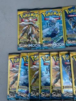 Pokemon Sun And Moon Base Set 3 Card Booster Pack Dollar Tree Lot 24 Unweighed - Image 2