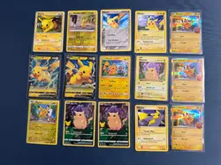 Holo, Reverse Pokemon Card Lot Pikachu Promo SM86, 79/110, 43/95, 005/025 LP/MP - Image 1