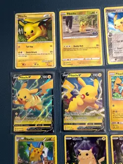 Holo, Reverse Pokemon Card Lot Pikachu Promo SM86, 79/110, 43/95, 005/025 LP/MP - Image 2
