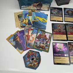 Lorcana Azurite Sea (No Packs) Counter Dice Dividers and 189 Cards Lot - 14 Foil - Image 2