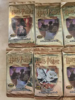 Harry Potter Base Set Trading Card Game (16)Booster Pack 2001 FACTORY SEALED - Image 2