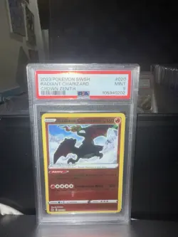Radiant Charizard SWSH Crown Zenith Radiant Rare Card PSA 9 020/159 - Image 2