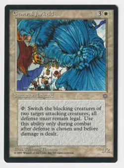 Dark Print General Jarkeld LP Ice Age 1995 MTG Magic Misprint Reserved List Rare - Image 1