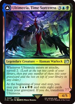 NM Foil Ultimecia, Time Sorceress, MTG, Final Fantasy, Magic the Gathering, 247 - Image 1