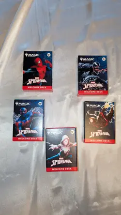 New Sealed Magic the Gathering Marvel Spider-Man Spiderman Welcome Decks Set - Image 1