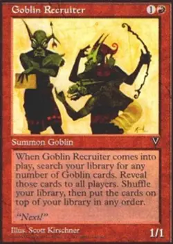1x Goblin Recruiter Heavy Play MTG Magic - Kid Icarus - - Image 1