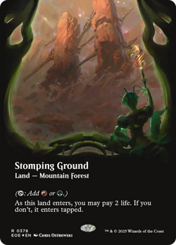 Stomping Ground (Borderless) (Galaxy Foil) Edge of Eternities - Near Mint Foil - Image 1