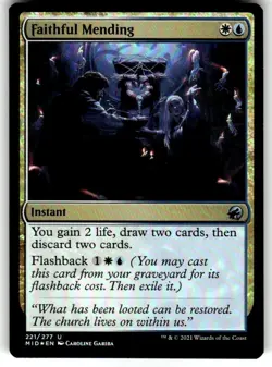 Faithful Mending Innistrad: Midnight Hunt Foil MTG - Image 1