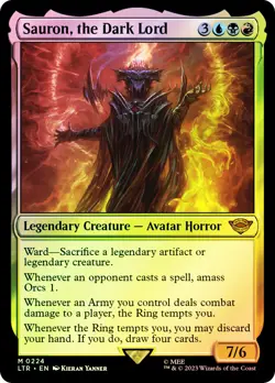 MTG FOIL Sauron, the Dark Lord - The Lord of the Rings #224 - Image 1
