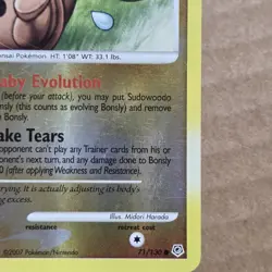 Bonsly - 71/130 - Common - Reverse Holo - Diamond and Pearl #71/130 Pokemon TCG - Image 4