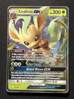 Pokemon TCG Leafeon-GX 13/156 Ultra Prism Holo LP - Image 1