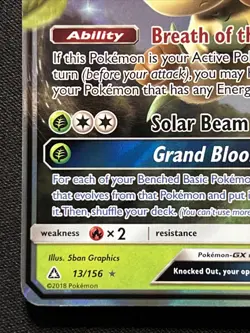 Pokemon TCG Leafeon-GX 13/156 Ultra Prism Holo LP - Image 2