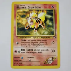 Blaine's Growlithe 35/132 - Uncommon - Pokemon TCG - Gym Heroes - LP - Image 1