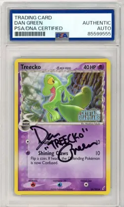 PSA Dan Green Treecko 68/100 Reverse Holo Stamped EX Crystal Guardians Pokemon - Image 1