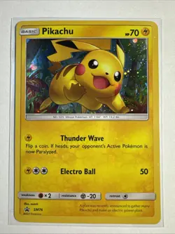 Pikachu SM76 Black Star Promo Cosmos Holo Pokemon Shining Legends - Image 1