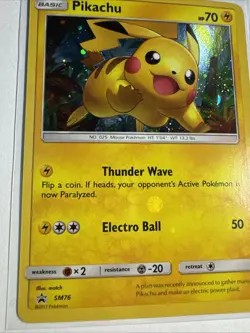 Pikachu SM76 Black Star Promo Cosmos Holo Pokemon Shining Legends - Image 5
