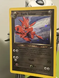 Pokemon TCG Neo Destiny Dark Scizor 9/105 Holo Rare Vintage - Image 3