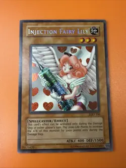 Yu-Gi-Oh! TCG Injection Fairy Lily LOD-100 Secret Rare Unlimited LP - Image 2