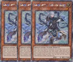 3x Yu-Gi-Oh! Sage with Eyes of Blue RA04-EN266 Platinum Secret Playset - Image 1