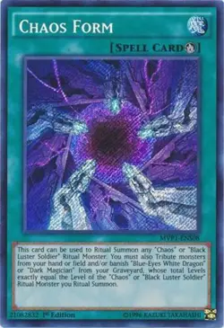 Yugioh! LP Chaos Form - MVP1-ENS08 - Secret Rare - 1st Edition Lightly Played, E - Image 1