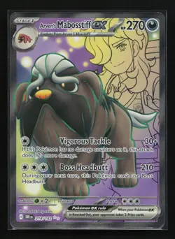 Arven's Mabosstiff ex 218/182 Ultra Rare SV10: Destined Rivals Pokemon Card - Image 1