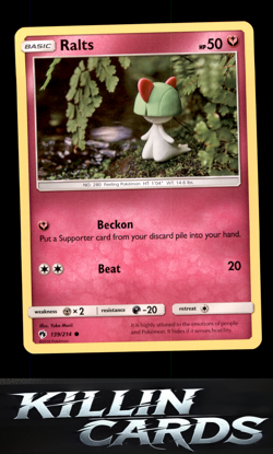 Ralts 139/214 Pokemon Common SM - Lost Thunder Card NM - Image 1