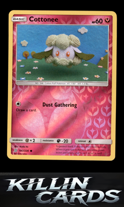 Reverse Holofoil Cottonee 143/236 Pokemon Common SM - Unified Minds Card NM - Image 1