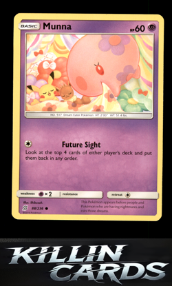 Munna 88/236 Pokemon Common SM - Unified Minds Card NM - Image 1