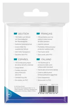 100 Ultimate Guard Precise Fit Side Loading Standard Size Card Sleeves Inner - Image 2