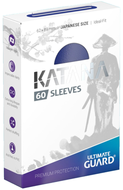 60 Ultimate Guard Katana Blue Japanese Small Card Sleeves Deck Protector japan - Image 1