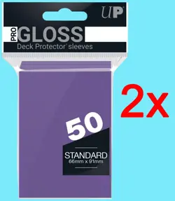 100 Ultra PRO STANDARD SIZE GLOSS PURPLE DECK PROTECTORS Card Sleeve mtg ccg tcg - Image 1