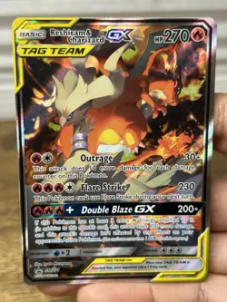 Reshiram & Charizard GX SM201 Pokemon TCG Black Star Promo Card - Image 3