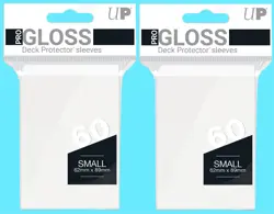 120 Ultra Pro GLOSS WHITE DECK PROTECTOR Small Game Card Sleeves Yugioh Vanguard 74427829636 - Image 1