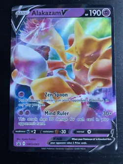 NM Alakazam V SWSH083 Black Star Promo Rare Pokemon Card - Image 1