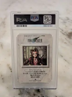 1996 Carddass Final Fantasy VII (7) Aerith Prism Card PSA 9 - Image 2