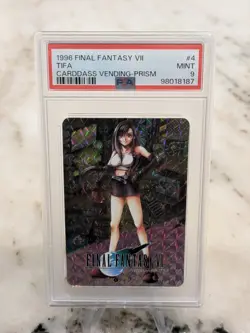 1996 Carddass Final Fantasy VII (7) Tifa Prism Card #4 PSA 9 - Image 1