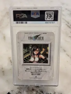 1996 Carddass Final Fantasy VII (7) Tifa Prism Card #4 PSA 9 - Image 2