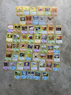 56 Card Lot - Pokemon WOTC-Era Cards+Pop Series Holos (Fossil, Jungle, Base Set) - Image 1