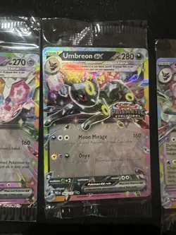 Prismatic Evolutions Surprise Box Sealed Stamp Ex Promo Cards 9/9 Complete Set - Image 2