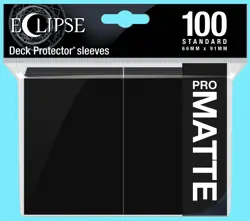 100 ULTRA PRO ECLIPSE MATTE JET BLACK DECK PROTECTORS Standard Card Sleeves ccg - Image 1