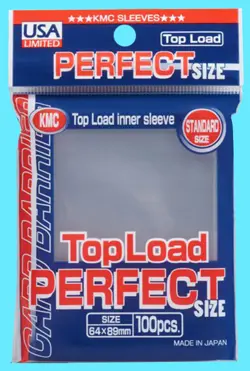 100 KMC Standard Size PERFECT FIT Clear Inner Card Sleeve Barrier Deck Protector - Image 1