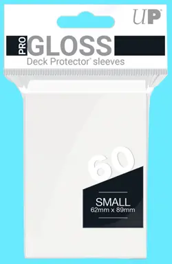 60 Ultra Pro Small Gloss White Deck Protectors Game Card Sleeves Yugioh Vanguard 74427829636 - Image 1