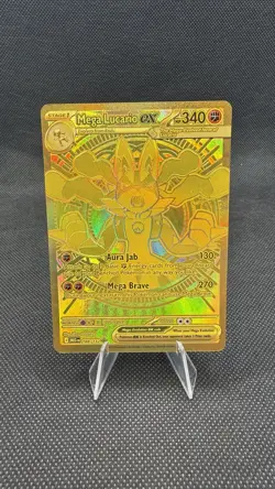 Mega Lucario EX 188/132 Mega Evolution Hyper Rare Gold Card Pokemon TCG - Image 3