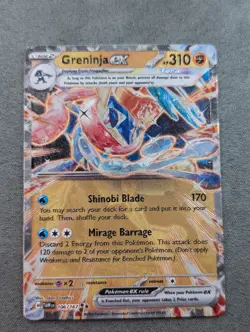 Pokemon Greninja Ex 106/167 Gamestop Metal Card Twilight Masquerade Double Rare - Image 1