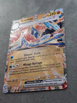 Pokemon Greninja Ex 106/167 Gamestop Metal Card Twilight Masquerade Double Rare - Image 2