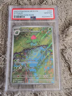 PSA 10 GEM MT Ivysaur SV 151 Illustration Rare 167/165 Pokemon Card English 2023 - Image 1