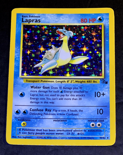 1999 Pokemon LAPRAS Fossil Set HOLO Foil Rare Unlimited Edition Card 10/62 WotC - Image 2